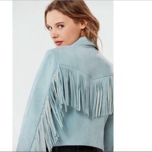 Baby blue Suede Jacket